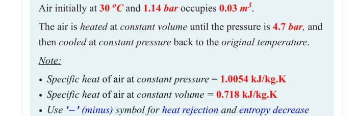 Air that initially occupies 0.140