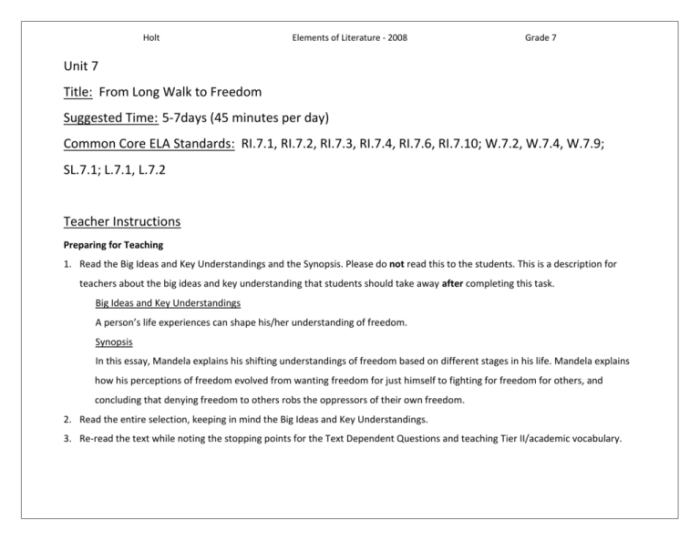 Long walk to freedom excerpt from ch. 60 summary