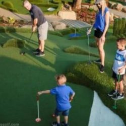 A mini golf course is determining the par score