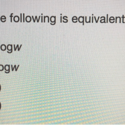 Which of the following is equivalent to log9w